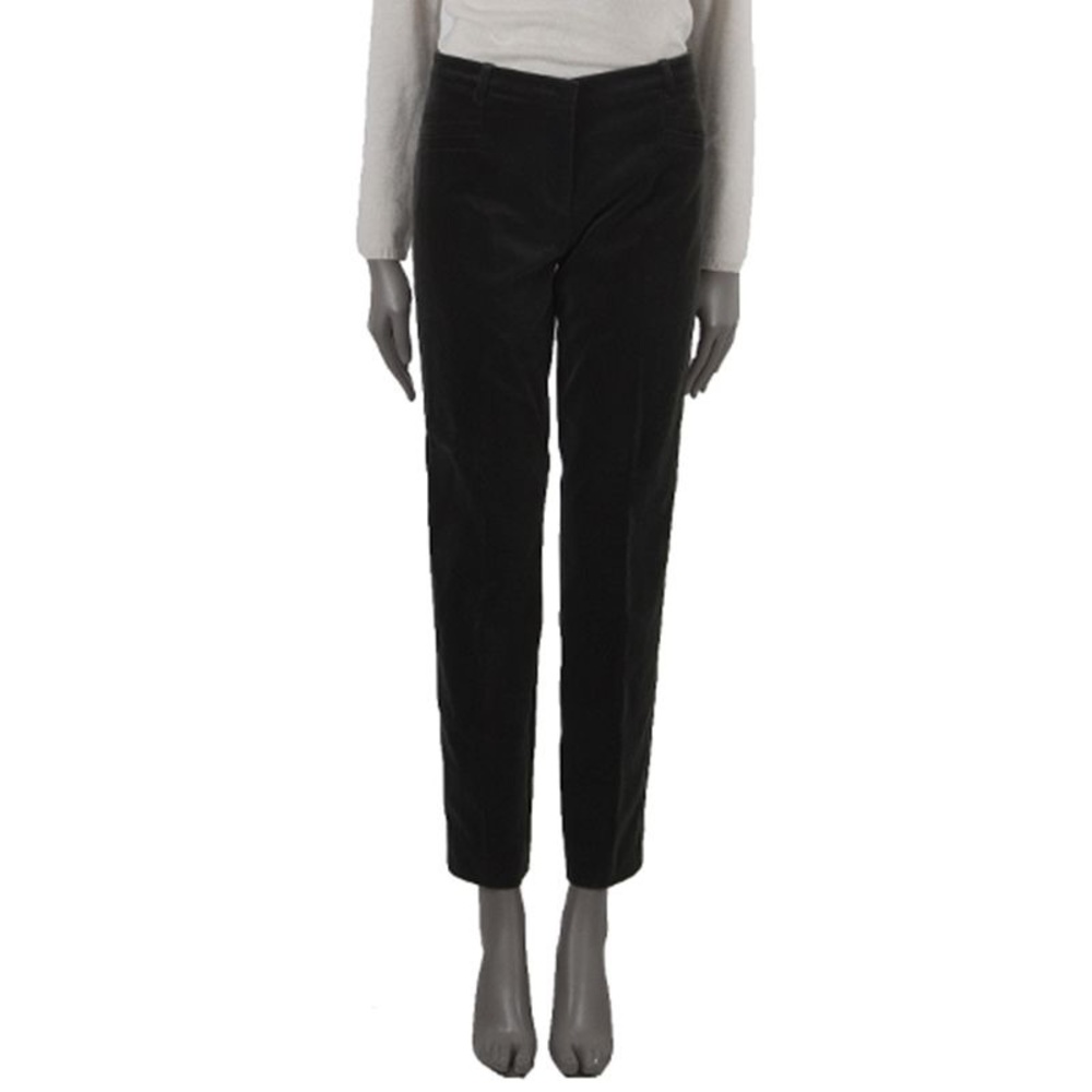 Jil Sander black velvet dress pants